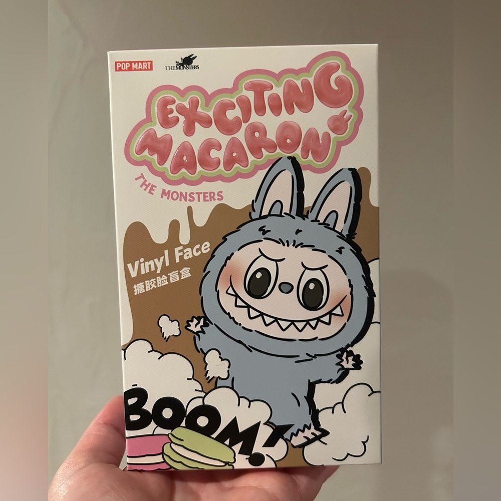 Pop Mart Exciting Macaron Labubu Vinyl Face Plush Pendant - Lychee Berry